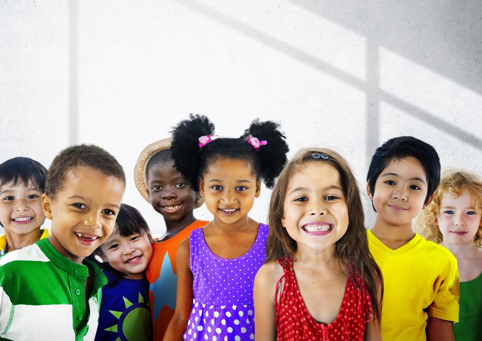 children in a group smiling | children's dentist oakbrook terrace